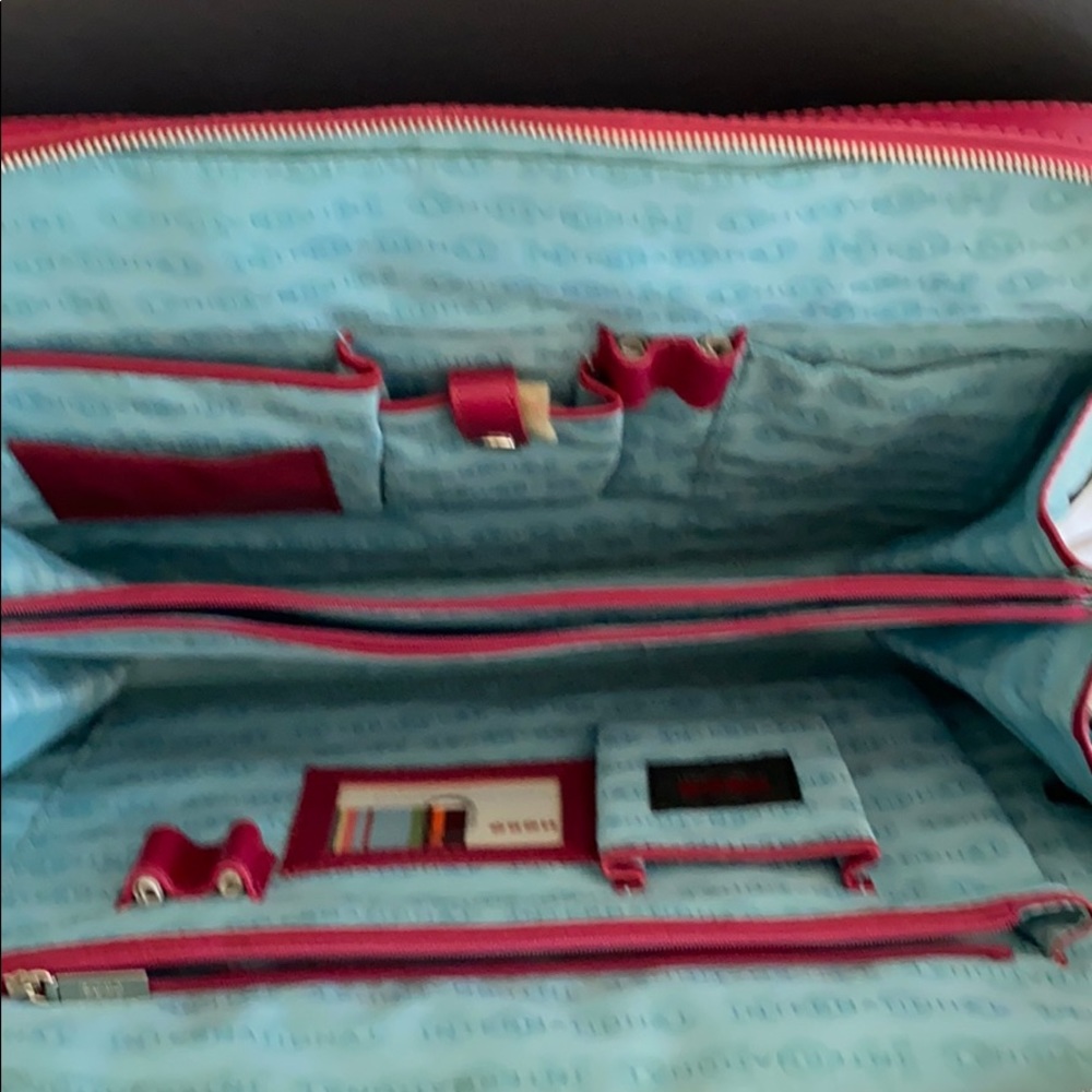 Hobo Raspberry leather briefcase- NWOT - Picture 5 of 9